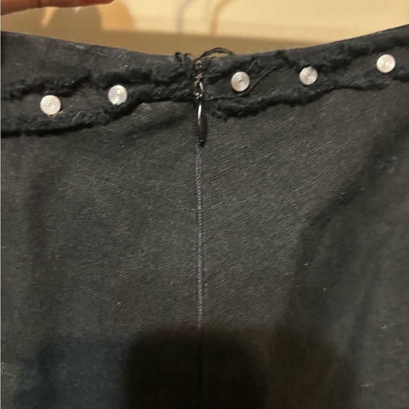 ICE Linen Viscose Studded Look Raw Hem Maxi Skirt - Picture 7 of 8